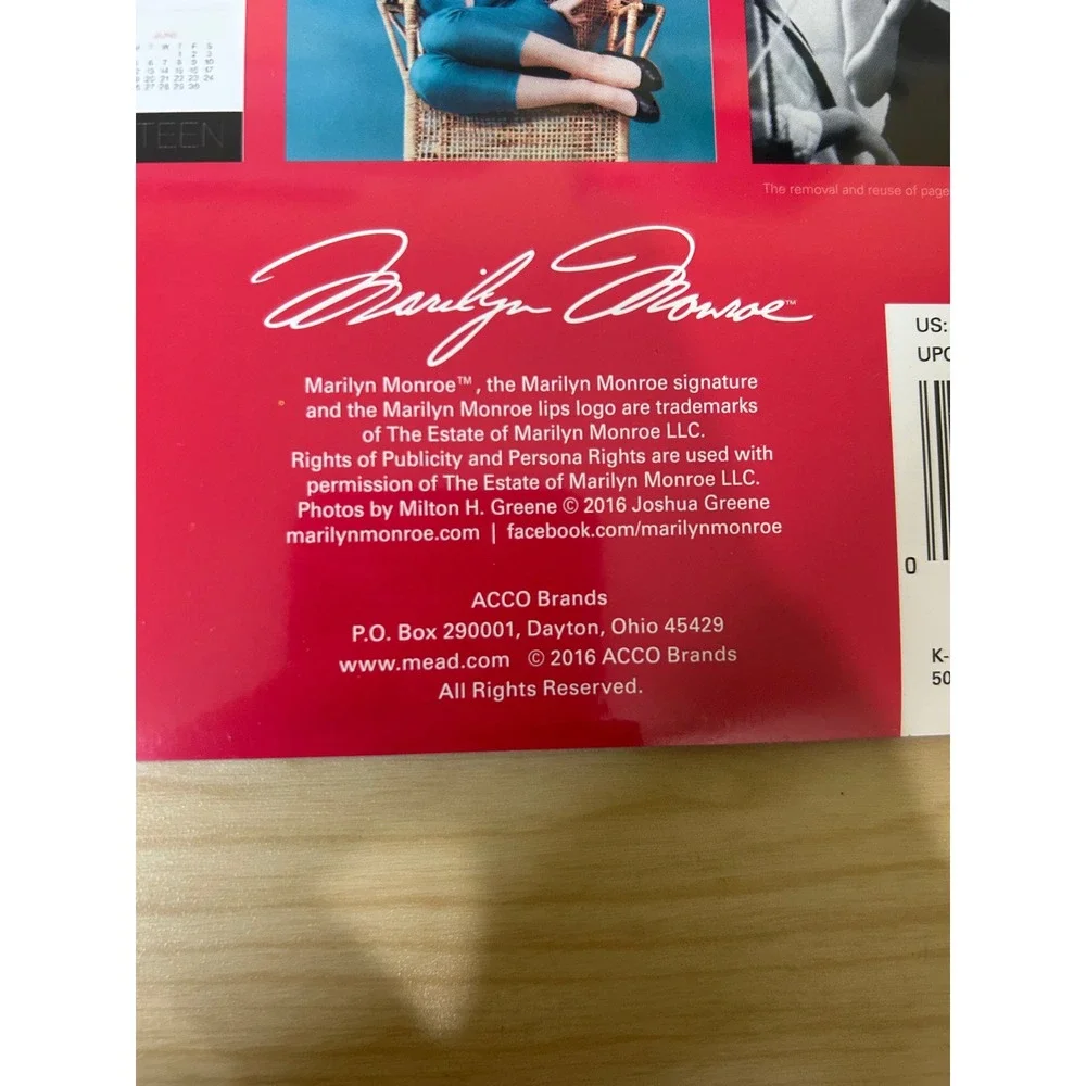 Marilyn Monroe 2017 Wall Calendar 16 Month Sealed Milton H Greene Day Dream